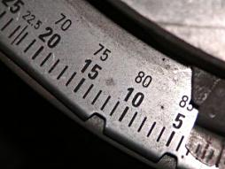 Scales of measurement on a tool 